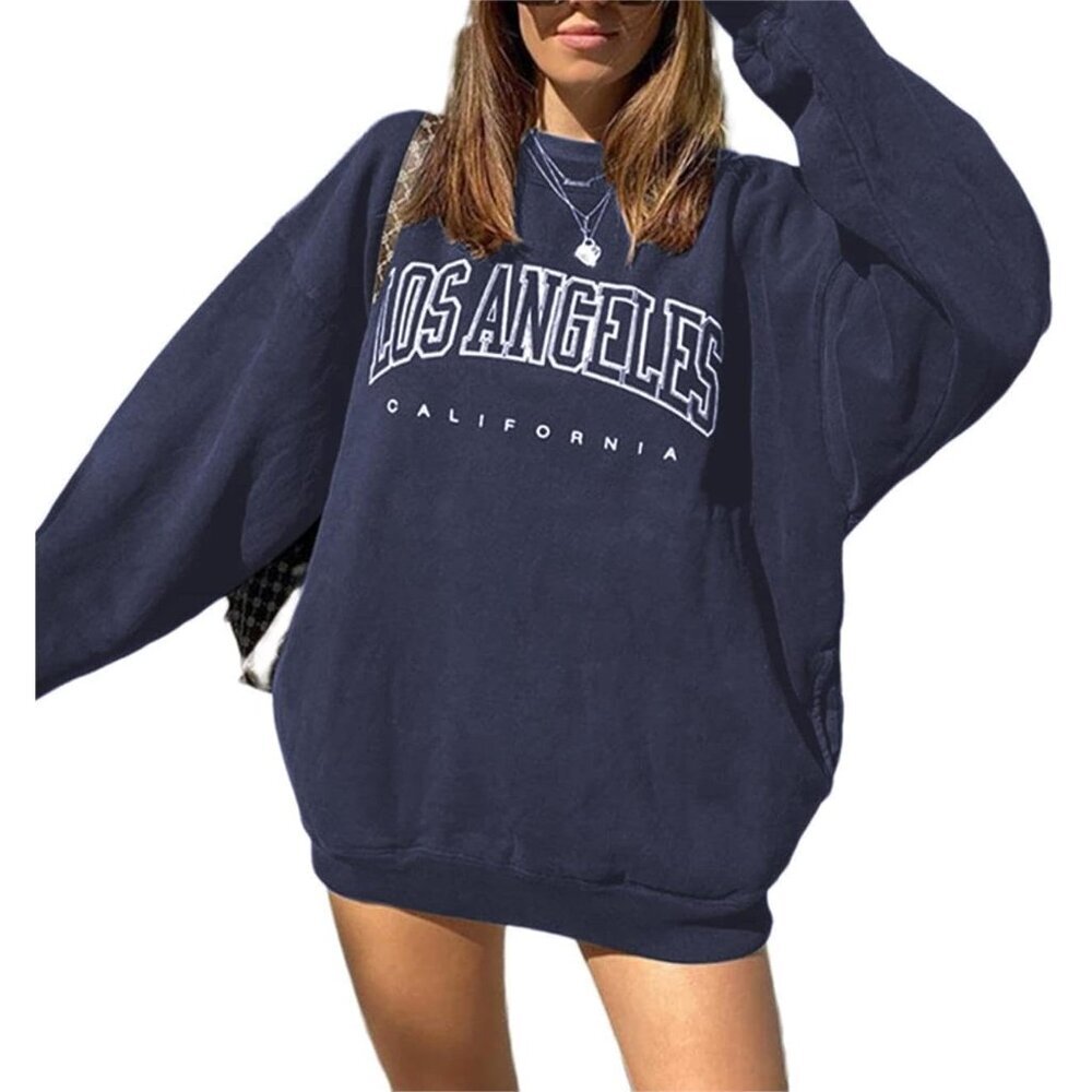 Women's Oversized Graphic Sweatshirt Long Sleeve Pullover Casual Top